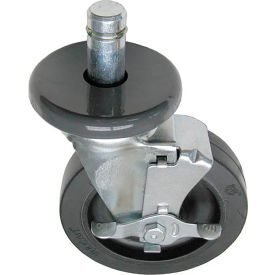 Allpoints 5MB Allpoints 26-2923 5" Swivel Stem Caster with Brake for 1" O.D. Tubing - 260 lb. Capacity image.