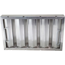Allpoints 263888 Allpoints 26-3888 10"(H) x 16"(W) x 2"(T) Stainless Steel Hood Filter - Ridged Baffles image.