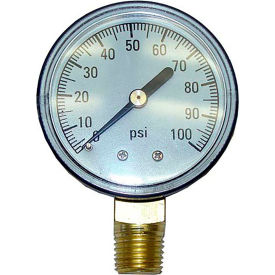 Allpoints SK-1433 Allpoints 621072 Pressure Gauge2, 0-100 Psi, 1/4 Mpt For Insinger image.