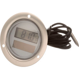 Allpoints 621128 Allpoints 62-1128 2" Solar Powered Digital Thermometer with Front Flange and 108" Capillary image.