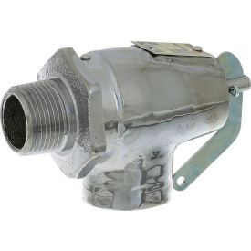 Allpoints 00-833489-00011 Allpoints 56-1013 10 PSI Chrome Steam Safety Relief Valve - 3/4" NPT, 383 lb./Hour image.