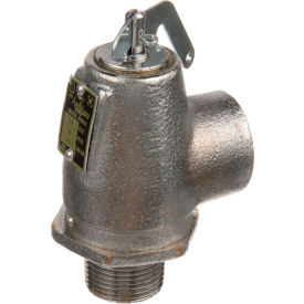 Allpoints PV0001 Allpoints 56-1318 15 PSI Chrome Steam Safety Relief Valve - 3/4" NPT, 446 lb./Hour image.