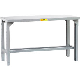 72"W x 30"D Steel Square Edge, Adjustable Welded Workbench w/Open Base view 2