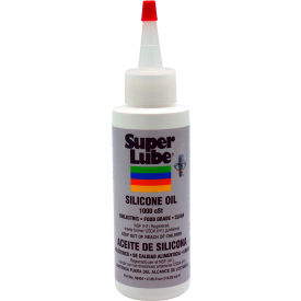 Synco Chemical Corp 56404 Super Lube Silicone Oil, 1000 cSt, 4 oz. Bottle, Clear image.