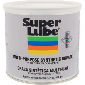 Synco Chemical Corp 41160/0 Super Lube 14.1 oz Multi-Purpose Synthetic Grease, NLGI 0 with Syncolon, PTFE, Canister image.