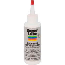 Synco Chemical Corp 56504 Super Lube Silicone Oil, 5000 cSt, 4 oz Bottle, Clear image.