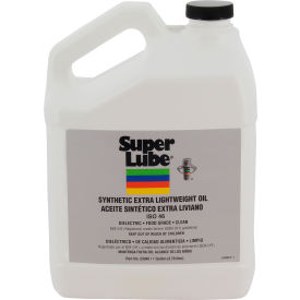 Synco Chemical Corp 53040 Super Lube Synthetic Extra Lightweight Oil, 1 gal Bottle, ISO 46, Clear image.