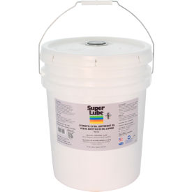 Synco Chemical Corp 53050 Super Lube Synthetic Extra Lightweight Oil, ISO 46, 5 gal Pail, Clear image.