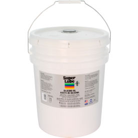 Synco Chemical Corp 56105 Super Lube Silicone Oil, 100 cSt, 5 gal Pail, Clear image.