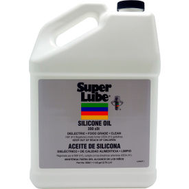Synco Chemical Corp 56301 Super Lube Silicone Oil, 350 cSt, 1 gal Bottle, Clear image.
