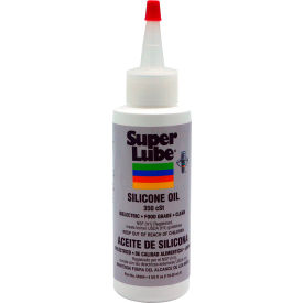 Synco Chemical Corp 56304 Super Lube Silicone Oil, 350 cSt, 4 oz. Bottle, Clear image.