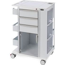 MARKETLAB INC CT201-0000 Bowman® Rolling Storage Cart with 3" Casters 23.5"W x 34.75"H x 17.75"D, White image.
