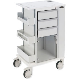 MARKETLAB INC CT200-0000 Bowman® Rolling Storage Cart with 5" Casters 23.5"W x 37.5"H x 17.75"D, White image.