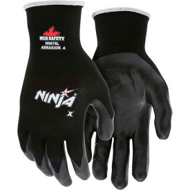MCR Safety N9674L Ninja X Bi-Polymer Coated Palm Gloves, Memphis Glove N9674L, 1 Pair image.