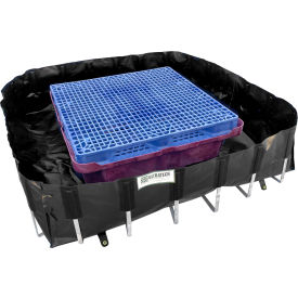 UltraTech Ultra-IBC Berm 72" x 72" x 18" Black/Gray/Red
