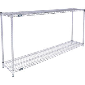 Nexel® 2 Shelf Chrome ESD Wire Shelving Unit Starter 72""W x 12""D x 34""H