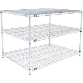 Nexel® 3 Shelf Stainless Steel Wire Shelving Unit Starter 48""W x 30""D x 34""H