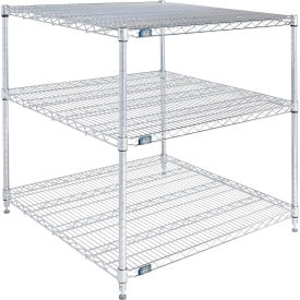 Nexel® 3 Shelf Stainless Steel Wire Shelving Unit Starter 36""W x 30""D x 34""H