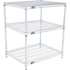 Nexel® 3 Shelf Stainless Steel Wire Shelving Unit Starter 30""W x 21""D x 34""H