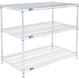 Nexel® 3 Shelf Stainless Steel Wire Shelving Unit Starter 42""W x 21""D x 34""H