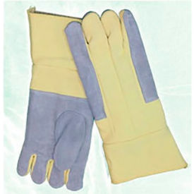 Mechanix Glove 238-PBI-22 Chicago Protective Apparel Kevlar®Twill High Heat Gloves, 18"L, Yellow image.