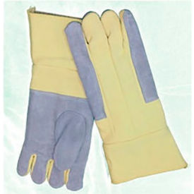 Mechanix Glove 238-ZP Chicago Protective Apparel Thermal Leather High Heat Gloves, 18"L, Brown image.