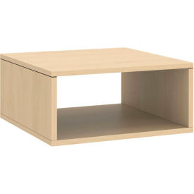 OfficeSource Laminate Collection Pedestal Tables Cube Table 29"Wx29"Dx15-1/2"H Maple