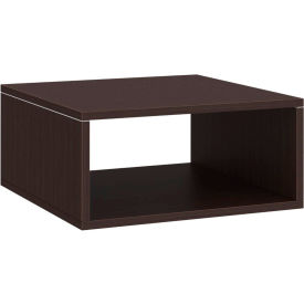 OfficeSource Laminate Collection Pedestal Tables Cube Table 29"Wx29"Dx15-1/2"H Espresso