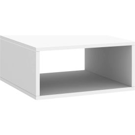 OfficeSource Laminate Collection Pedestal Tables Cube Table 29"Wx29"Dx15-1/2"H White