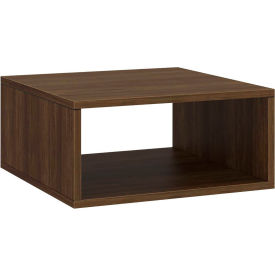 OfficeSource Laminate Collection Pedestal Tables Cube Table 29"Wx29"Dx15-1/2"H Modern Walnut