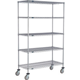 Nexel® 5 Shelf Truck Nexelate® 36""W x 36""D x 69""H Polyurethane Swivel Casters