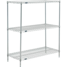 Nexel® 3 Shelf Poly-Z-Brite® Wire Shelving Unit Starter 24""W x 14""D x 54""H