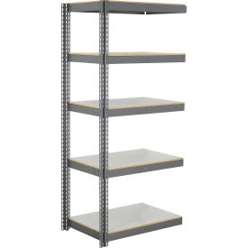 Global Industrial 5 Shelf Extra Heavy Duty Boltless Shelving Add On 36""Wx12""Dx84""H Laminate Deck