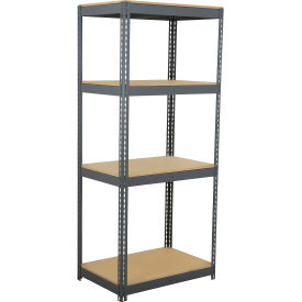 Global Industrial 4 Shelf Extra Heavy Duty Boltless Shelving Starter 36""W x 12""D x 72""HWood Deck