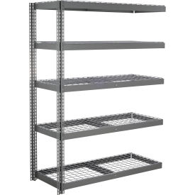 Global Industrial 5 Shelf Extra Heavy Duty Boltless Shelving Add On 72""W x 24""D x 96""H Wire Deck