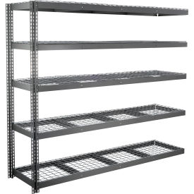 Global Industrial 5 Shelf Extra Heavy Duty Boltless Shelving Add On 96""W x 24""D x 96""H Wire Deck