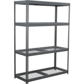 Global Industrial 4 Shelf Extra Heavy Duty Boltless Shelving Starter 60""W x 48""D x 84""H Wire Deck