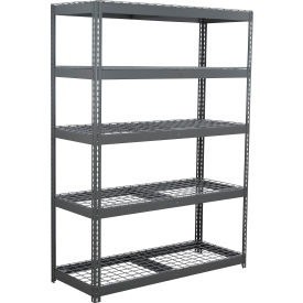 Global Industrial 5 Shelf Extra Heavy Duty Boltless Shelving Starter 72""W x 24""D x 96""H Wire Deck