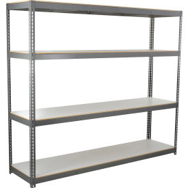 Global Industrial 4 Shelf Extra Heavy Duty Boltless Shelving Starter 96""Wx24""Dx60""H Laminate Deck