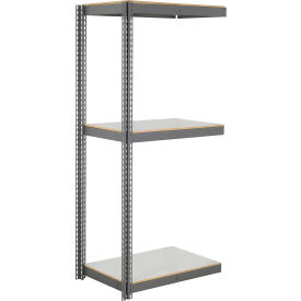 Global Industrial 3 Shelf Extra Heavy Duty Boltless Shelving Add On 48""Wx48""Dx96""H Laminate Deck