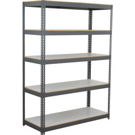 Global Industrial 5 Shelf Extra Heavy Duty Boltless Shelving Starter 60""Wx24""Dx72""H Laminate Deck