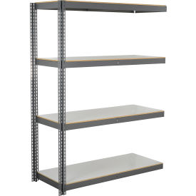 Global Industrial 4 Shelf Extra Heavy Duty Boltless Shelving Add On 72""Wx36""Dx60""H Laminate Deck