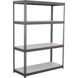 Global Industrial 4 Shelf Extra Heavy Duty Boltless Shelving Starter 60""Wx24""Dx96""H Laminate Deck