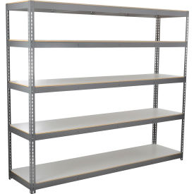 Global Industrial 5 Shelf Extra Heavy Duty Boltless Shelving Starter 96""Wx24""Dx60""H Laminate Deck