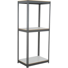 Global Industrial 3 Shelf Extra Heavy Duty Boltless Shelving Starter 36""Wx12""Dx60""H Laminate Deck