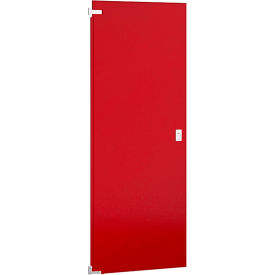 ASI Global Partitions Steel Partition Door - 36"W Red Left Out/Right In Without Hardware 