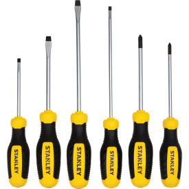 Screwdriver Set: 6 Pieces, Phillips/Slotted Tip, #1/1/4 in/#2/3/16 in Tip Size, Molded Grip view 2