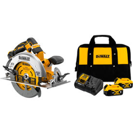 20V Max XR 7-1/4" Brushless Circular Saw with 2 Battery Pack and Charger Kit view 2