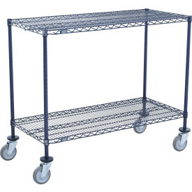 Nexel® Shelf Cart 2 Shelf Nexelon® 24"W x 14"D x 40"H Poly Casters 4 Swivel 