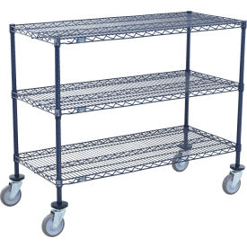Nexel® Shelf Cart 3 Shelf Nexelon® 24"W x 14"D x 40"H Poly Casters 4 Swivel 